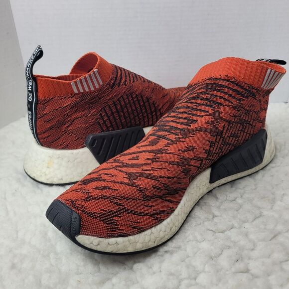 Adidas NMD CS2 PK Nomad City Mens Sock Size 13 Red Black White Boost BY940 - Picture 5 of 7